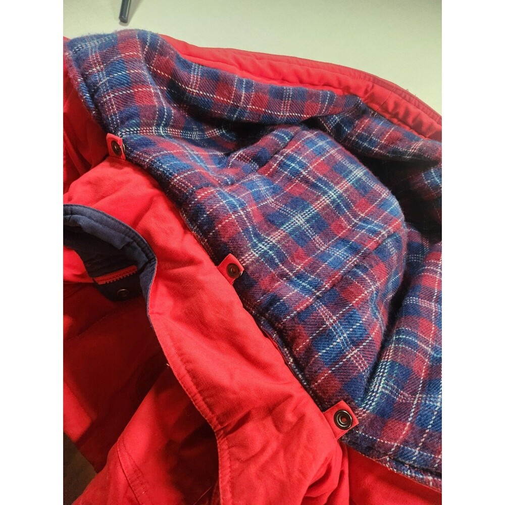 Cabin Creek Women's Jacket Sz 2X, Red with Plaid design and detachable Hood #046